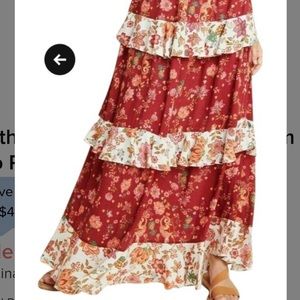 Farm Rio for Anthropologie Portia Tiered Skirt M